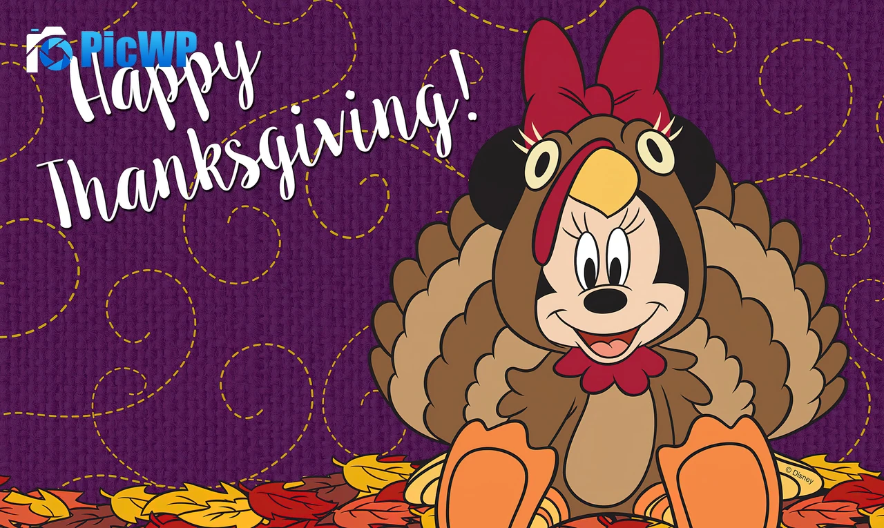 Minnie Mouse Happy Thanksgiving 4K PC Wallpaper