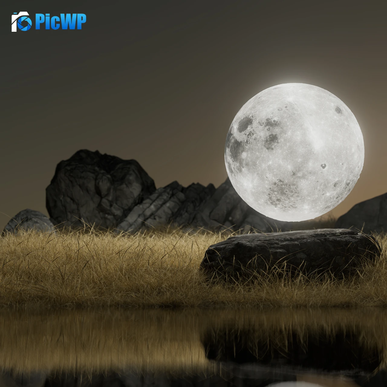 Full moon Surreal 4K Fold Wallpaper