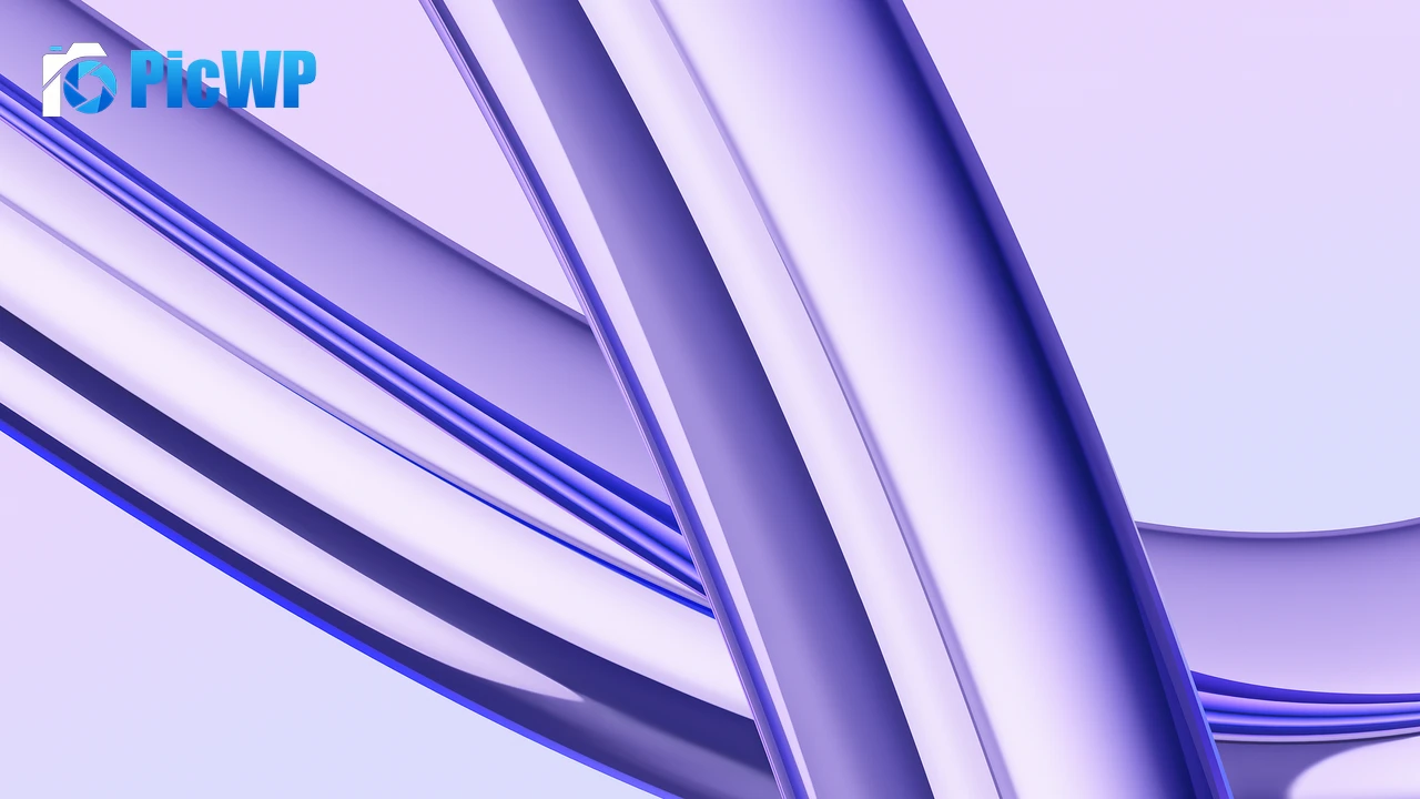 iMac 2023 Purple abstract 6K PC Wallpaper