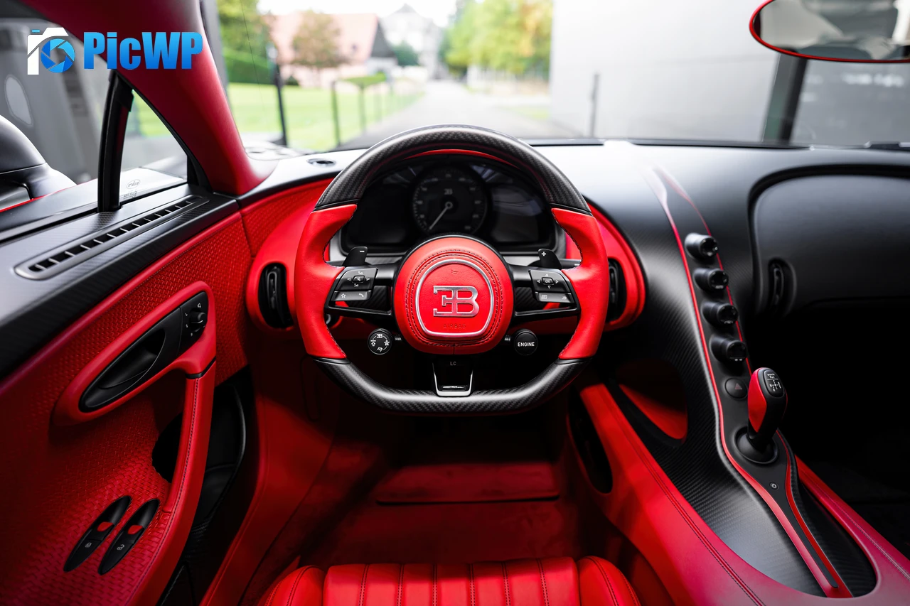 Bugatti Chiron Pur Sport Interior 6K PC Wallpaper