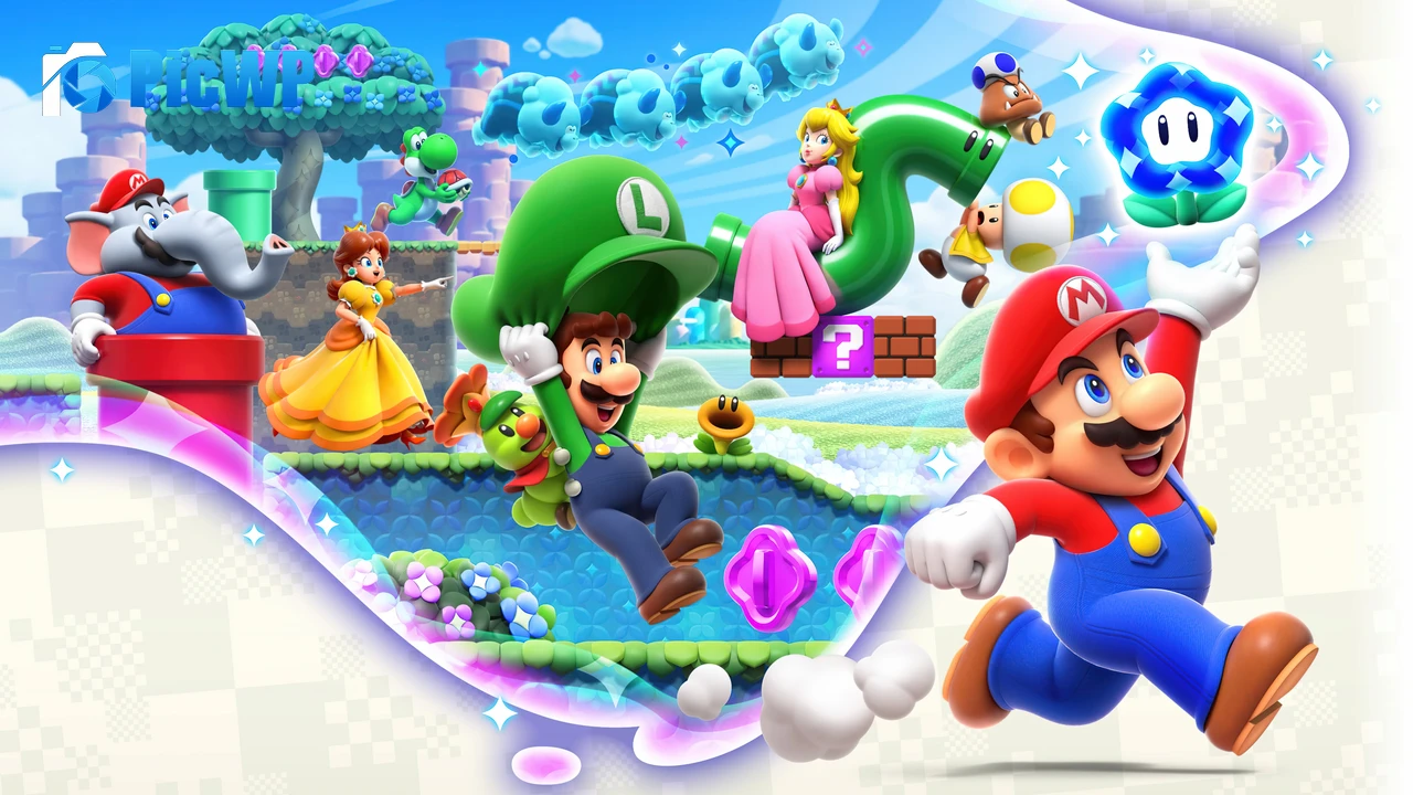 Super Mario Bros. Wonder Nintendo Switch 6K PC Wallpaper
