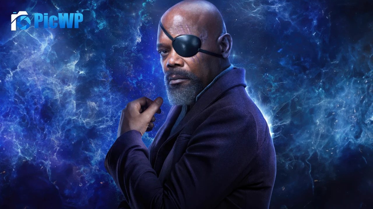 Samuel L Jackson as Nick Fury The Marvels 6K PC Wallpaper