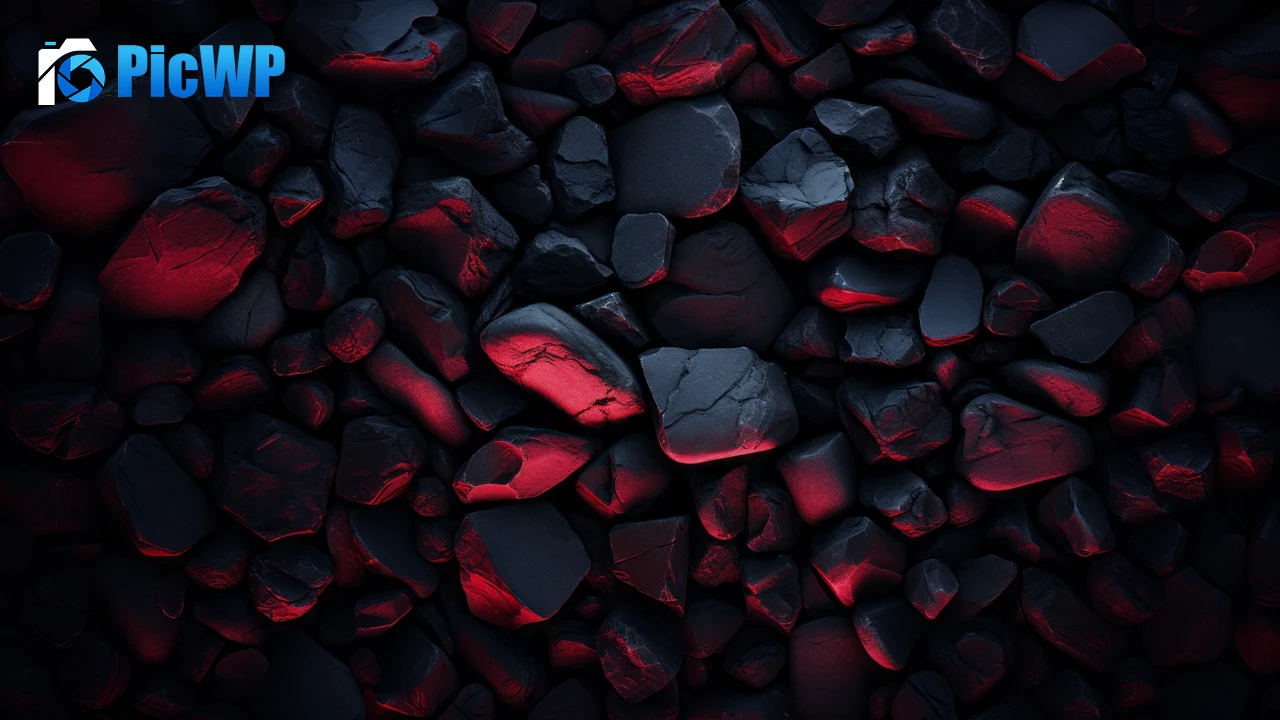 Black rocks Dark aesthetic 6K PC Wallpaper