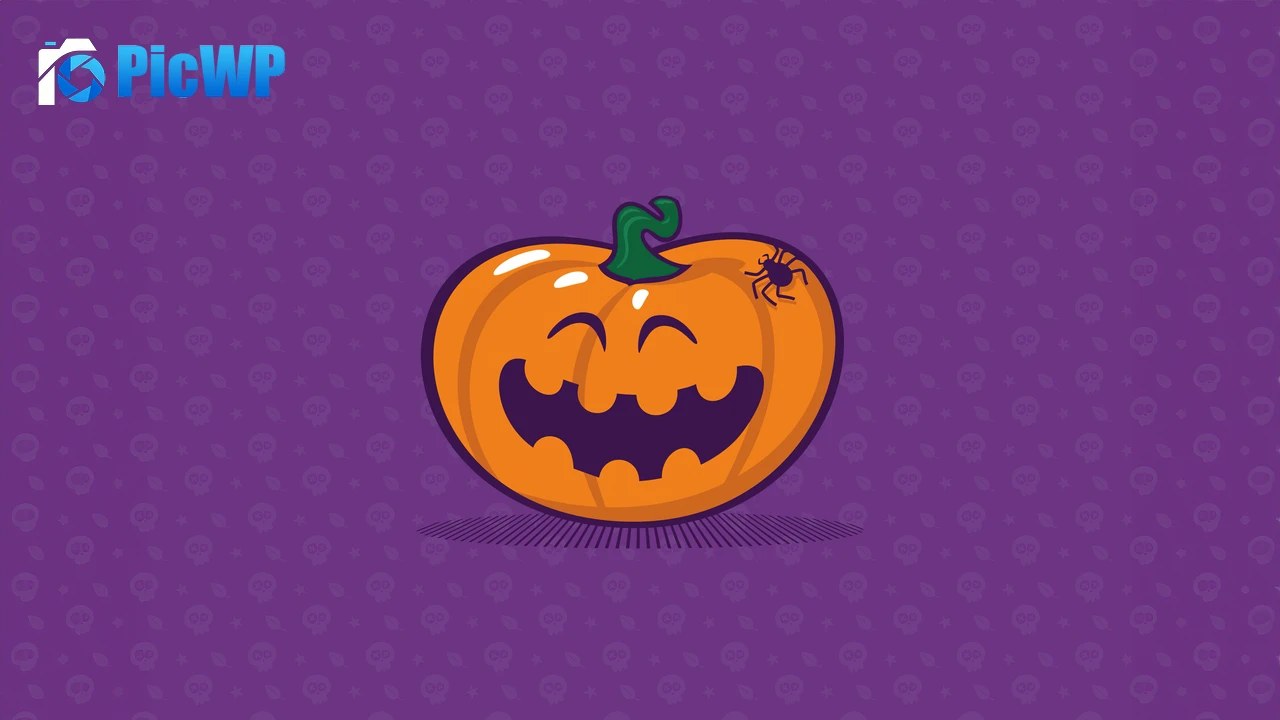 Cute smiling Halloween pumpkin 6K PC Wallpaper