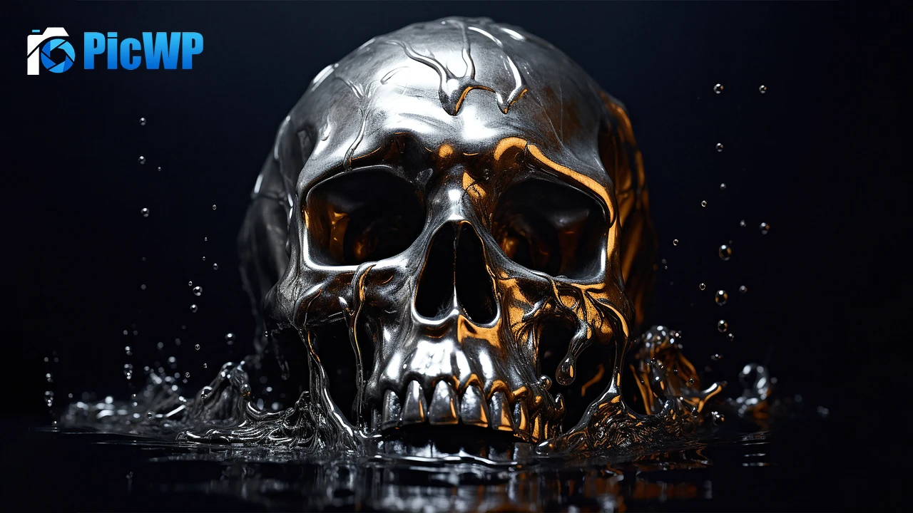 Skull Melting 6K PC Wallpaper