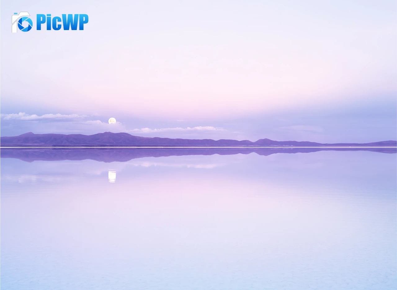 Full moon Purple aesthetic 4K PC Wallpaper