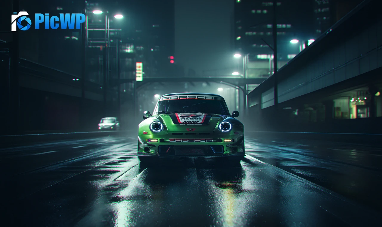 Cyberpunk Porsche 911 6K PC Wallpaper