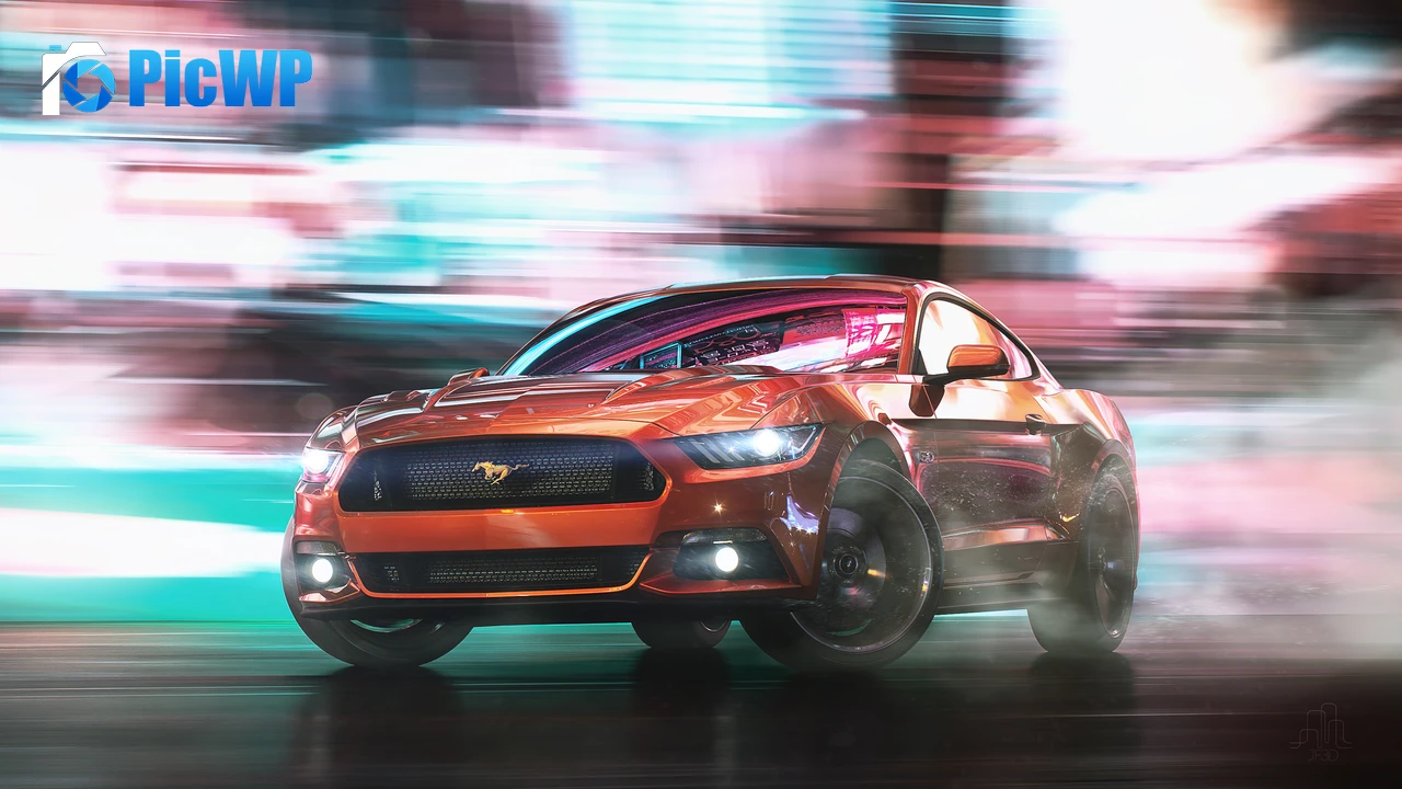 Ford Mustang Drift 6K PC Wallpaper
