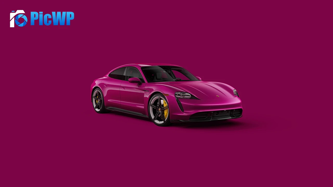 Porsche Taycan Magenta 6K PC Wallpaper