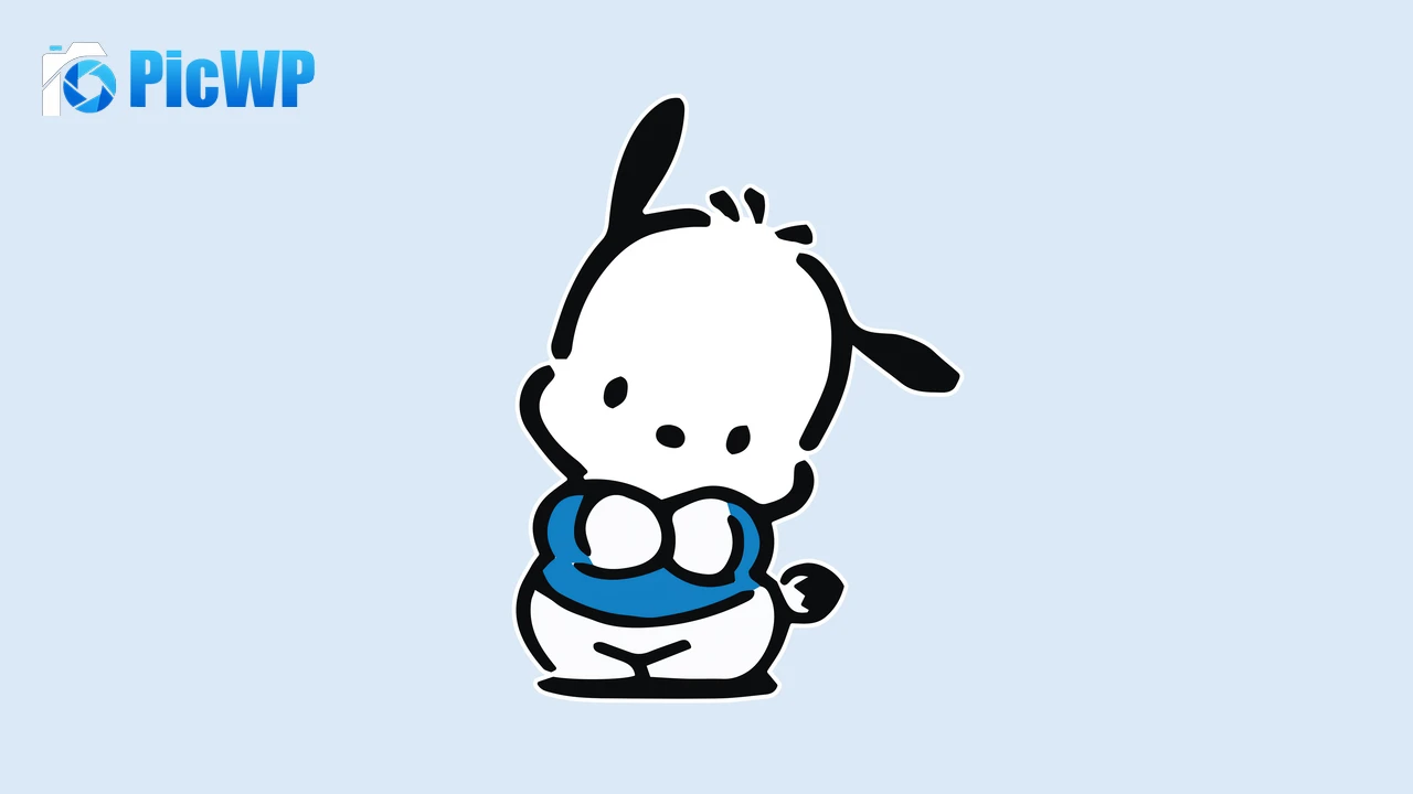 Pochacco Minimalist 8K PC Wallpaper