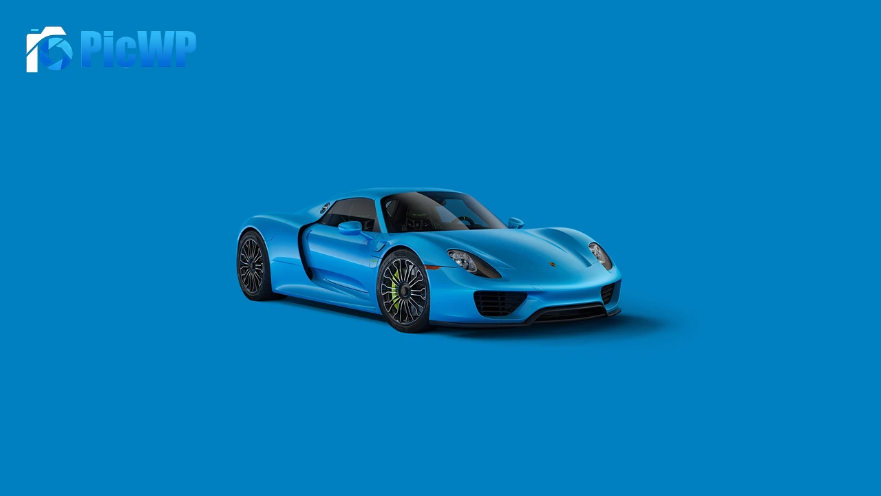 Porsche 918 Spyder Blue aesthetic 6K PC Wallpaper