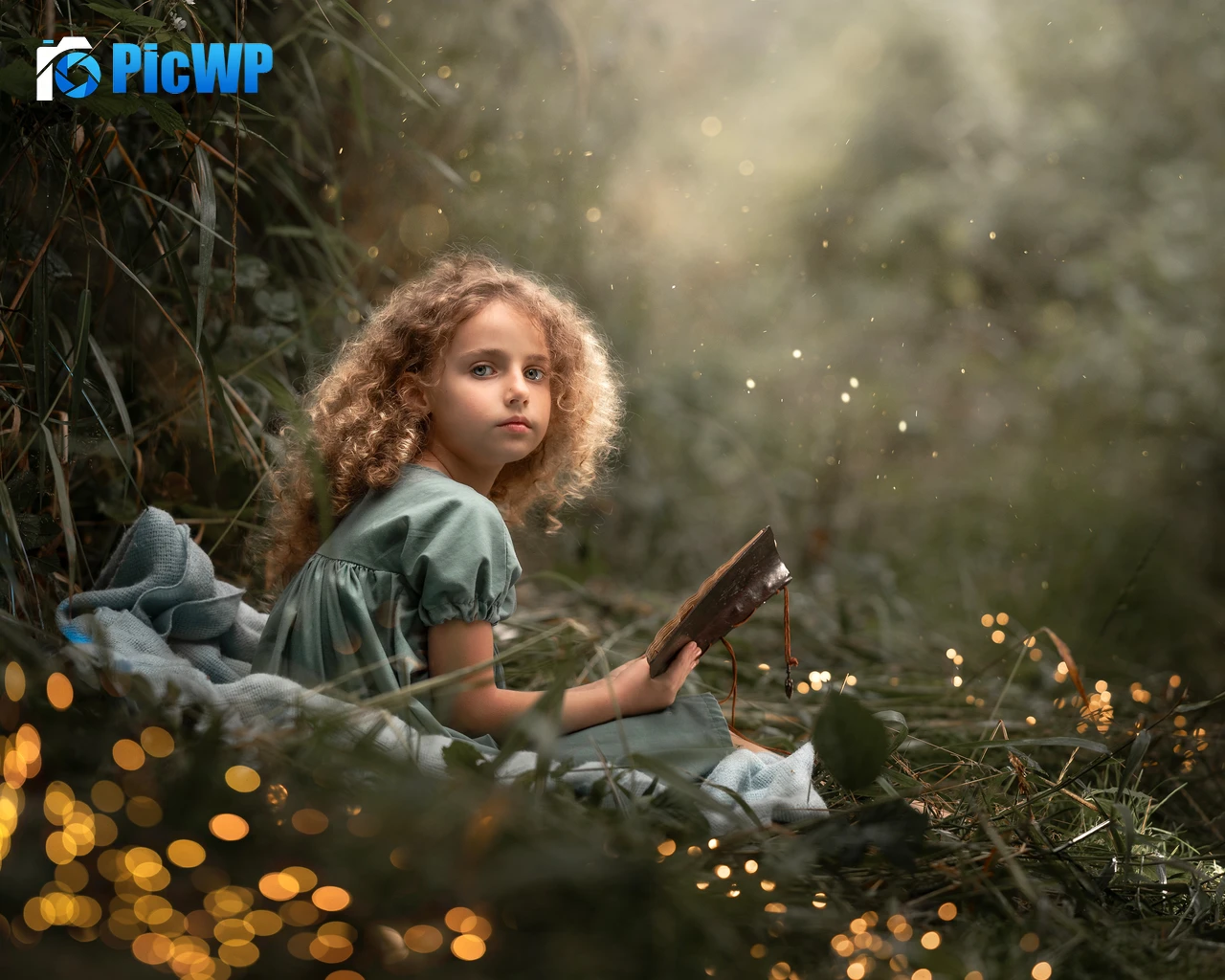 Cute Girl Reading book 6K PC Wallpaper