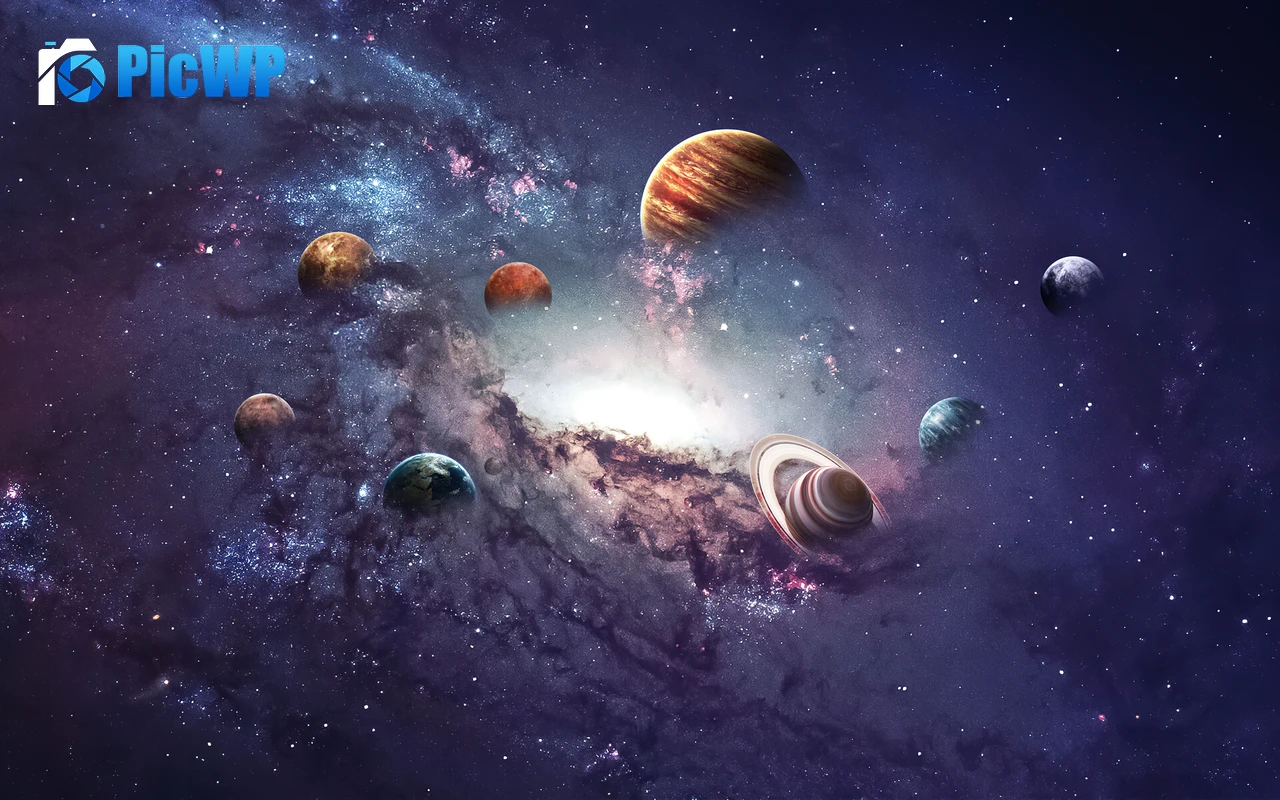 Solar system Planets Aesthetic 4K PC Wallpaper
