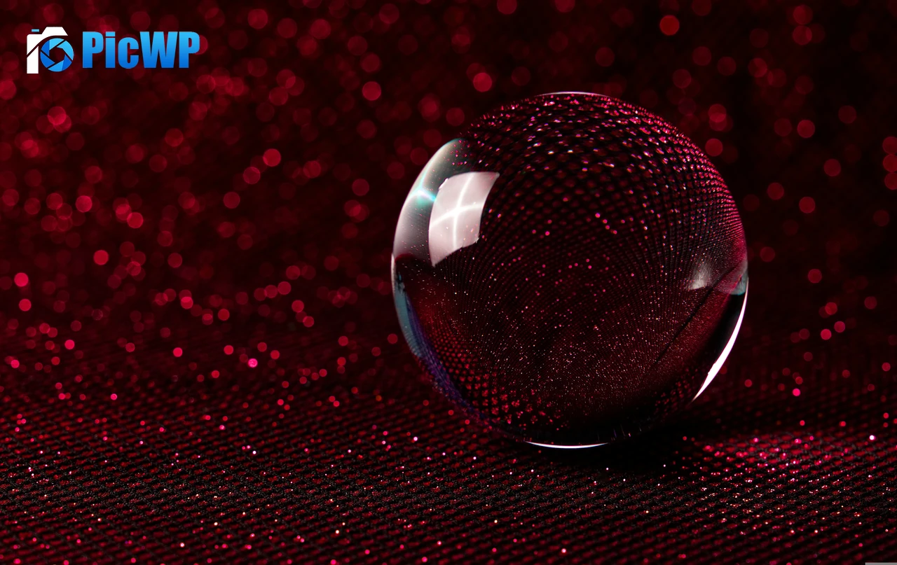 Crystal Ball Red aesthetic 6K PC Wallpaper