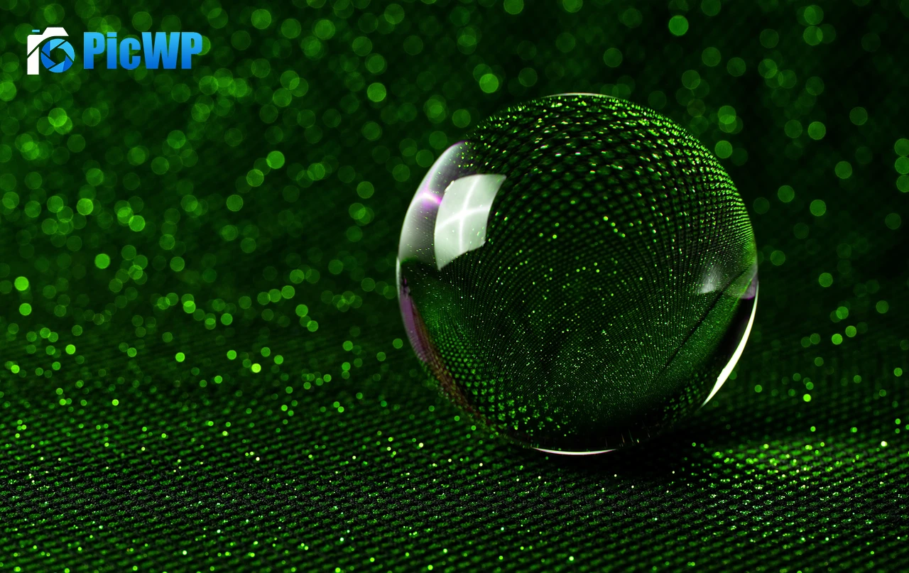 Crystal Ball Green aesthetic 6K PC Wallpaper