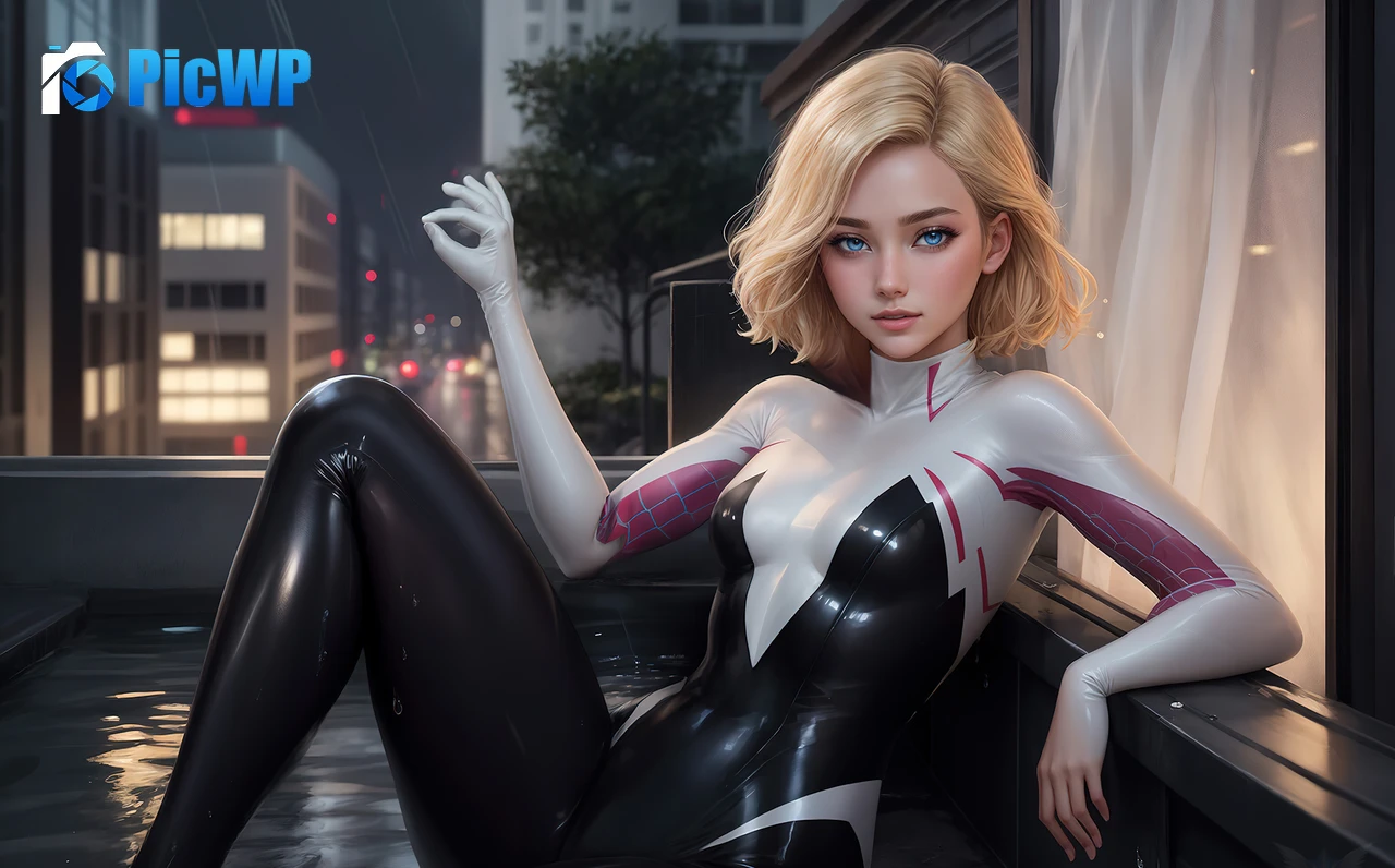 Spider-Gwen AI art 4K PC Wallpaper
