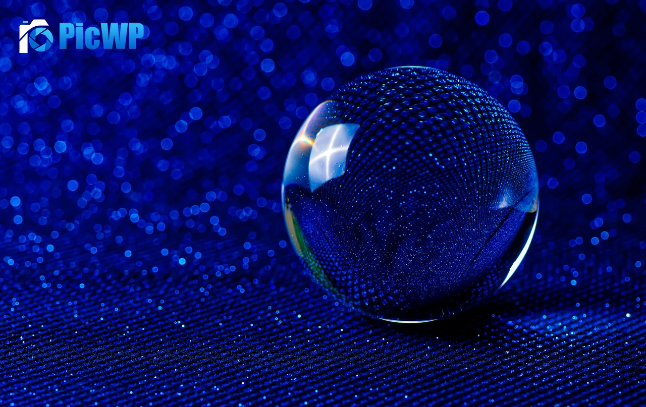 Crystal Ball Blue aesthetic 6K PC Wallpaper