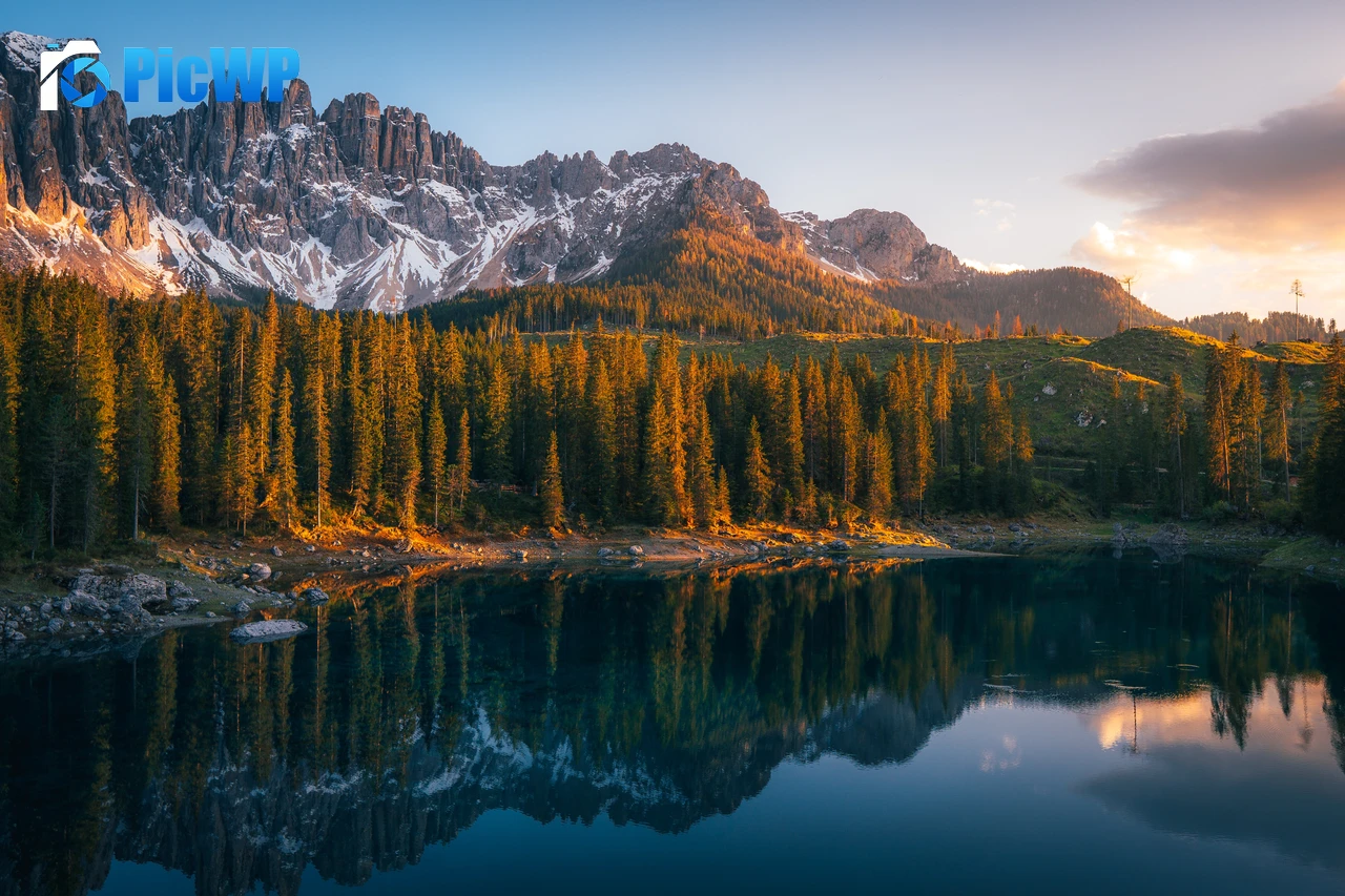 Karersee Lake Serene 6K PC Wallpaper