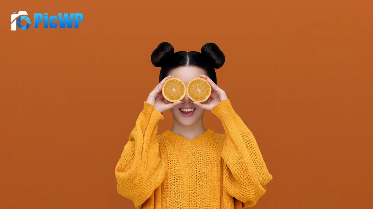 Girl Orange 6K PC Wallpaper