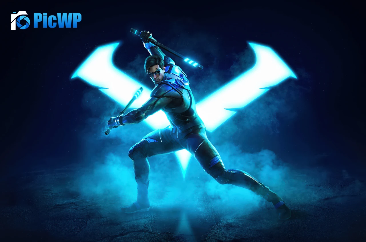 Nightwing Neon 6K PC Wallpaper