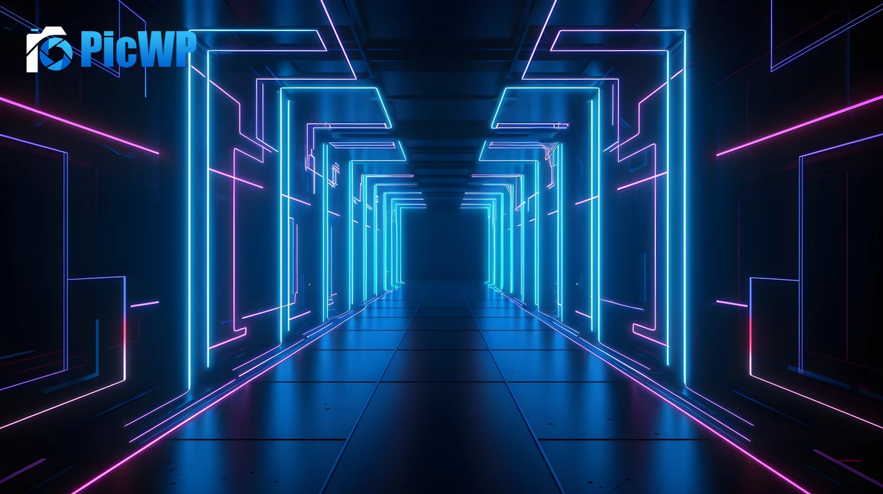 Glowing Corridor 6K PC Wallpaper