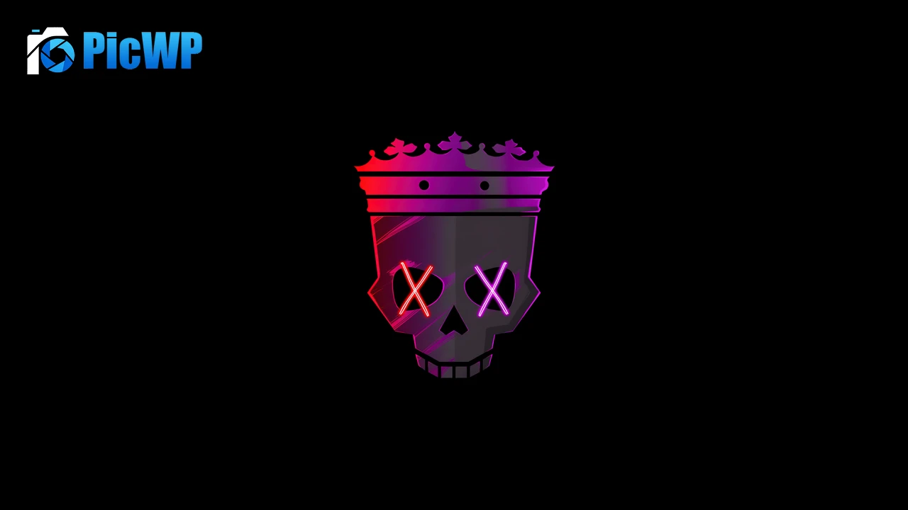 Skull Neon 6K PC Wallpaper