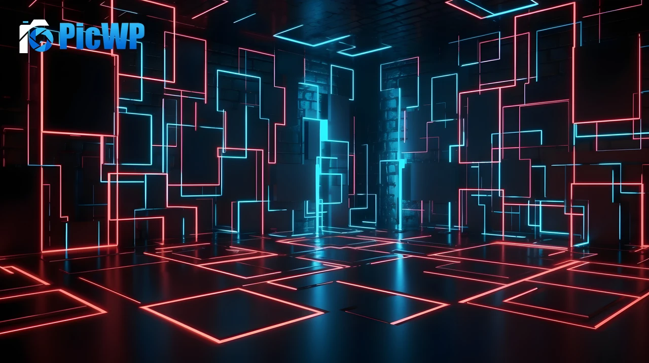 Futuristic Dark room 6K PC Wallpaper