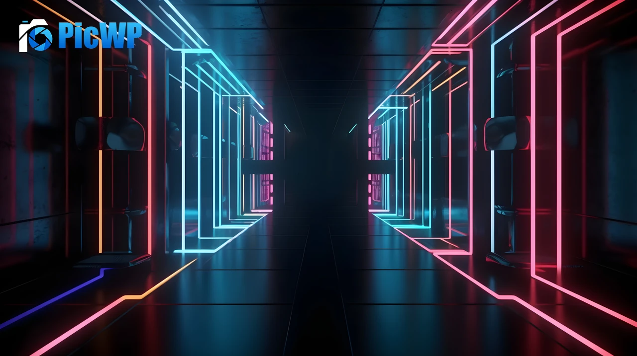 Futuristic Corridor 6K PC Wallpaper