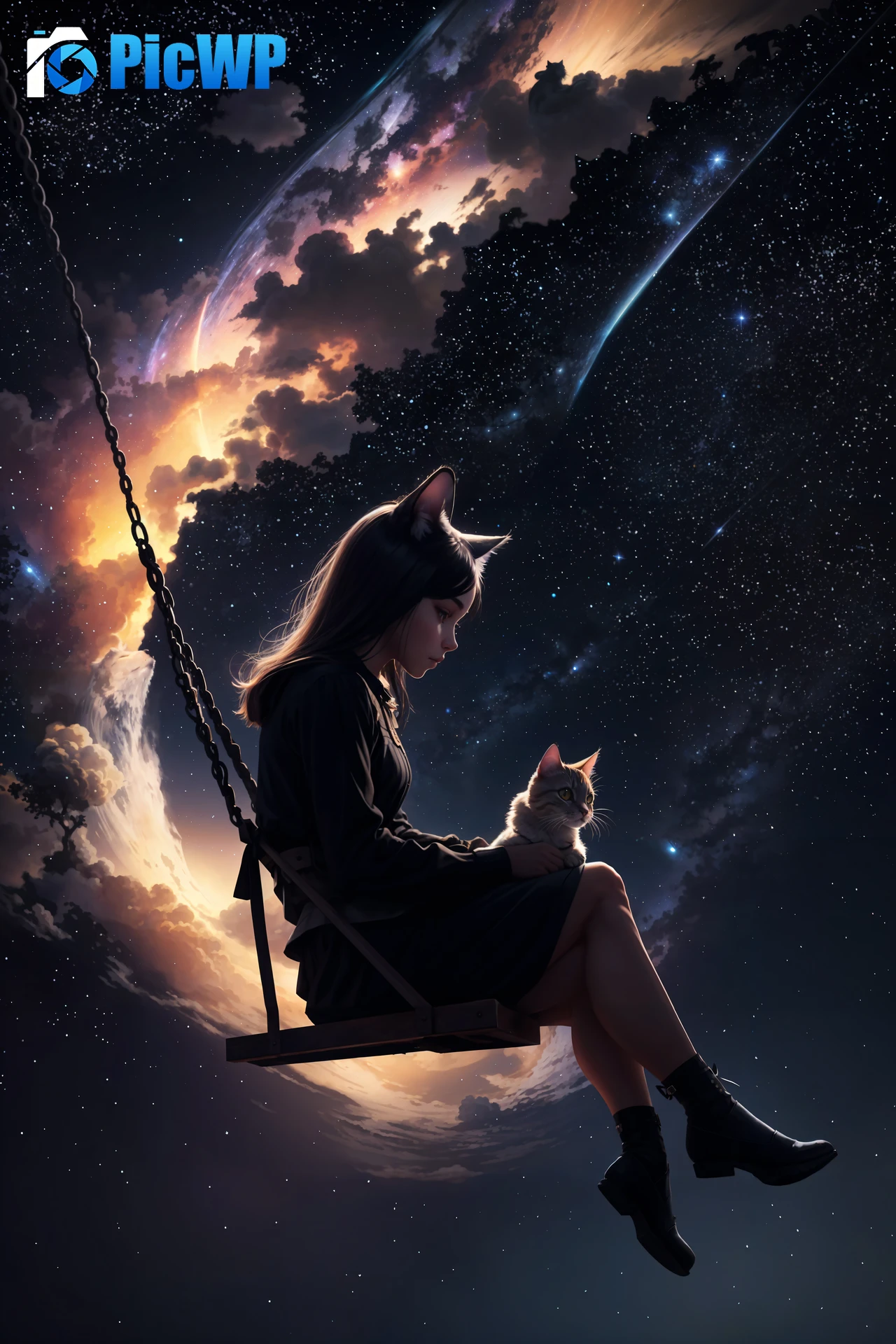 Cute Girl Kitten 7K Mobile Wallpaper