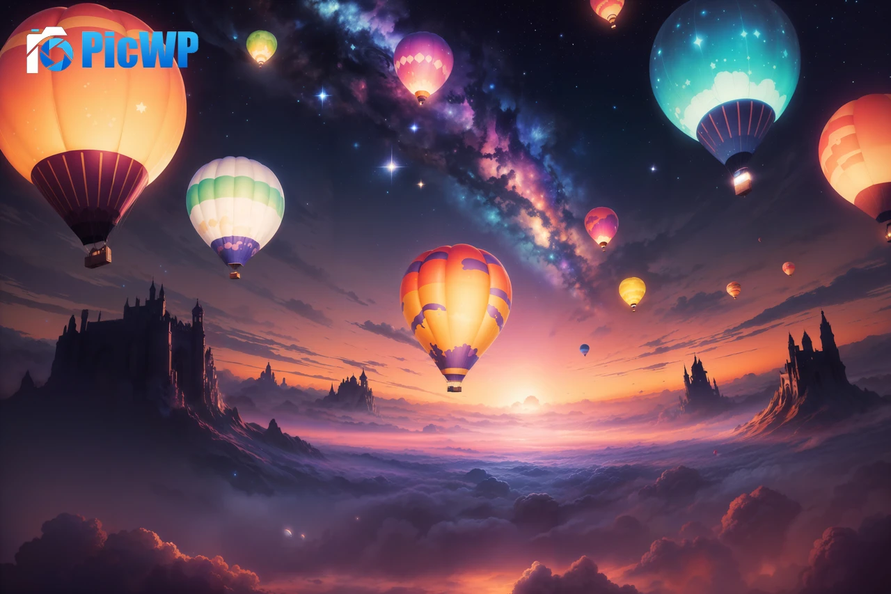 Hot air balloons Aesthetic 7K PC Wallpaper