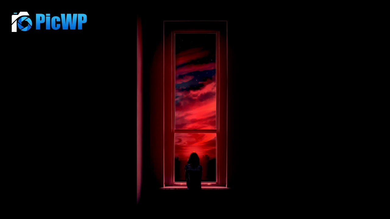 Night sky Window 6K PC Wallpaper