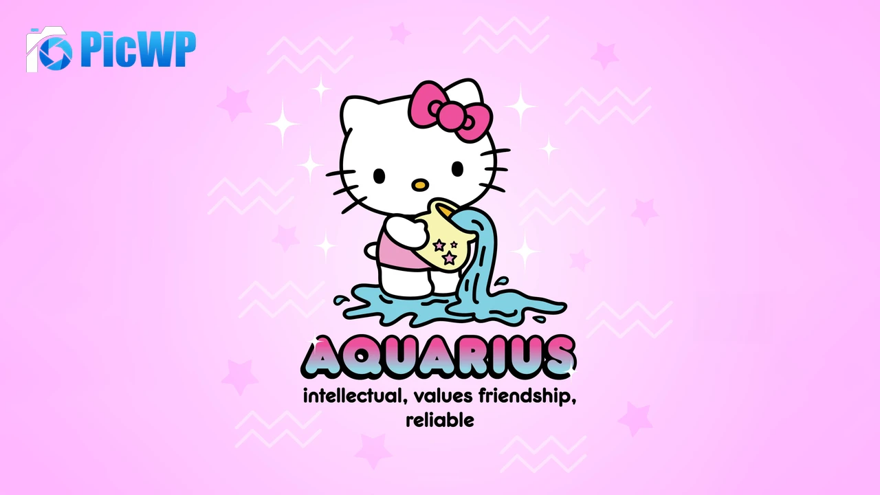 Aquarius Hello Kitty 6K PC Wallpaper