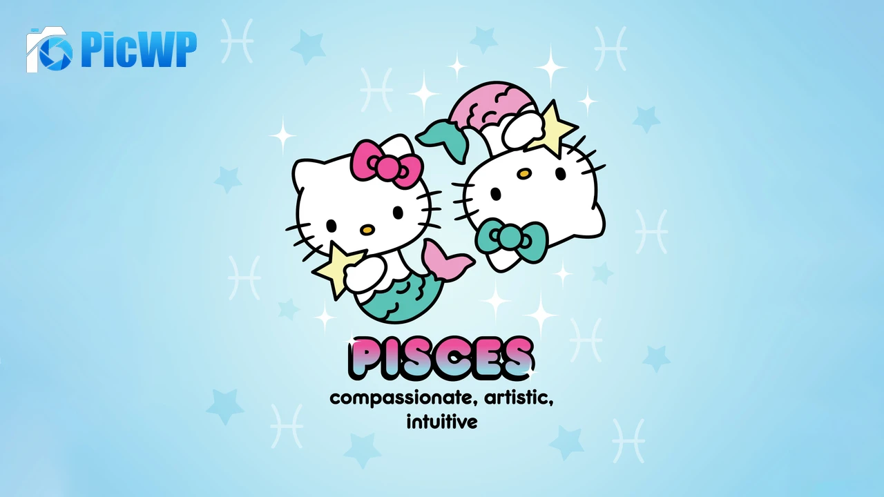 Pisces Hello Kitty 6K PC Wallpaper
