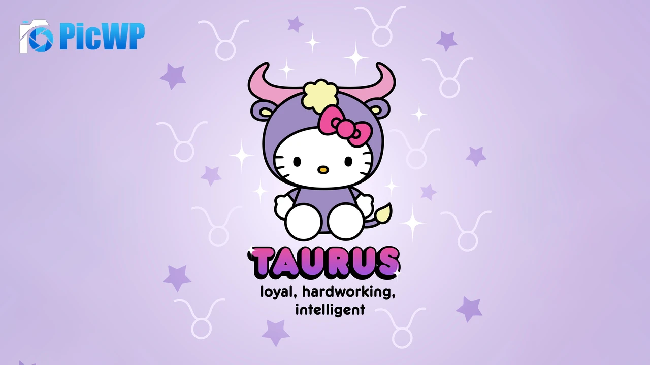 Taurus Hello Kitty 8K PC Wallpaper