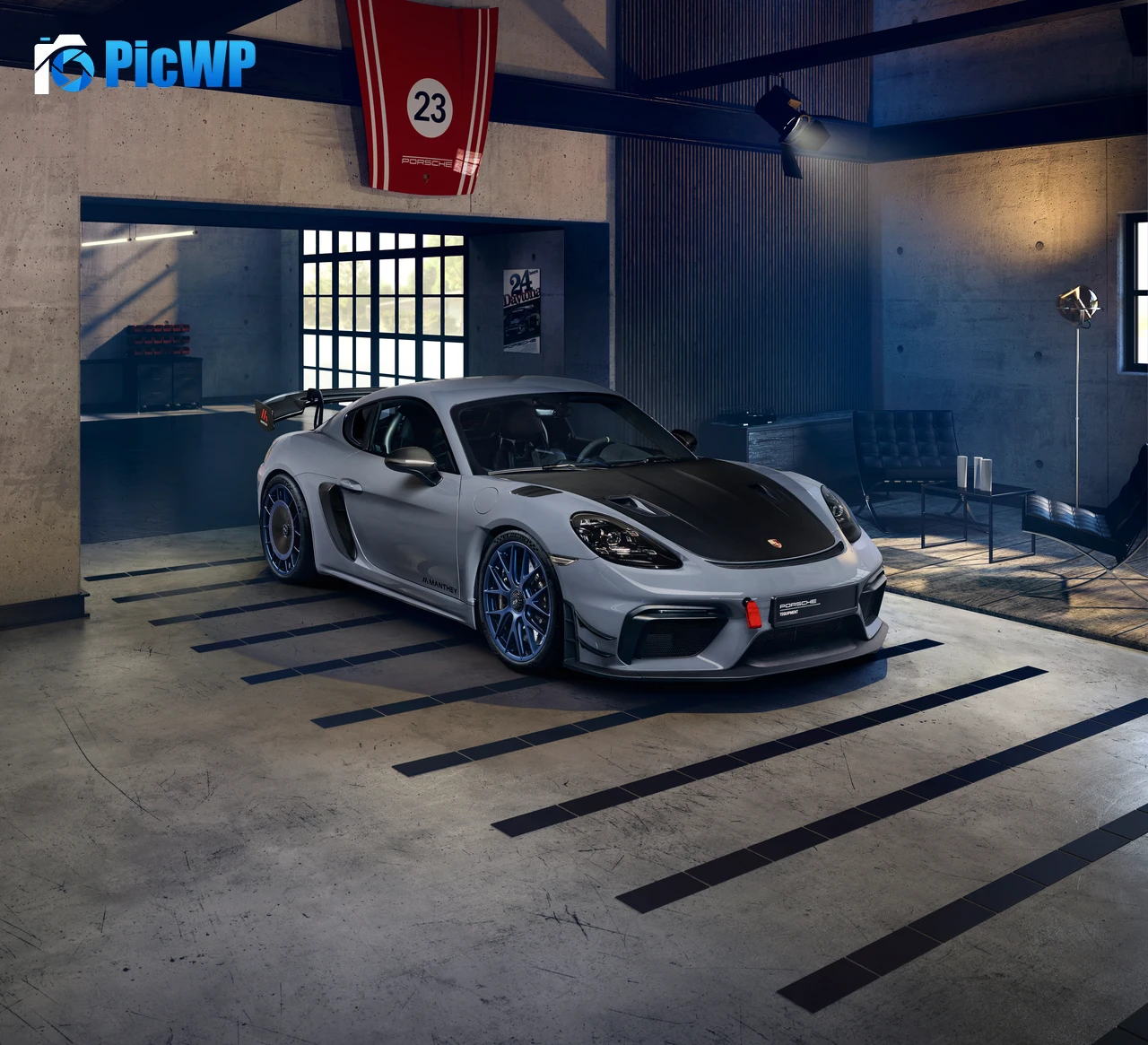 Porsche 718 Cayman GT4 RS Manthey Performance Kit 8K PC Wallpaper