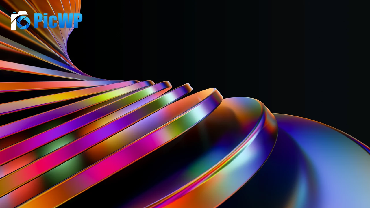 Abstract design Rainbow swirl 6K PC Wallpaper