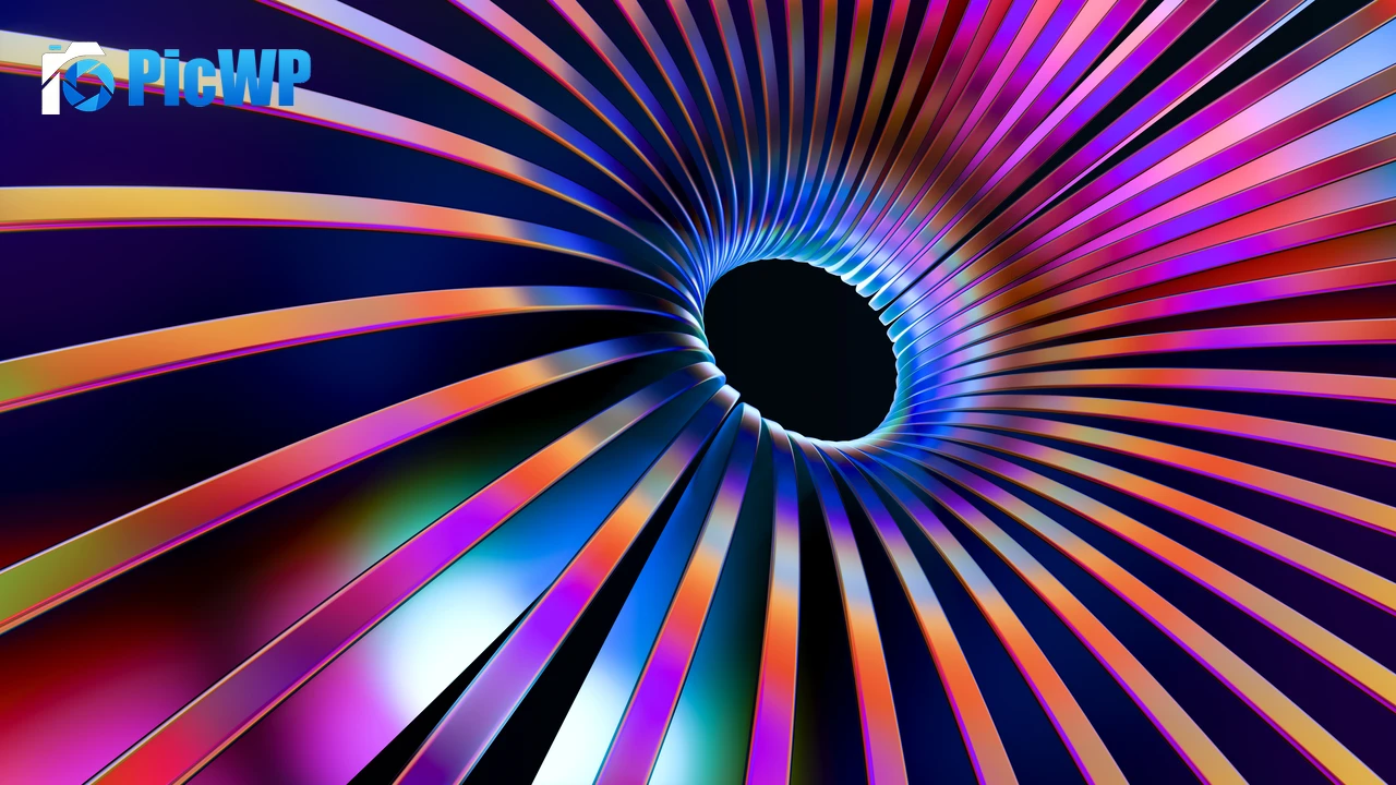 Colorful Swirling Vortex 6K PC Wallpaper