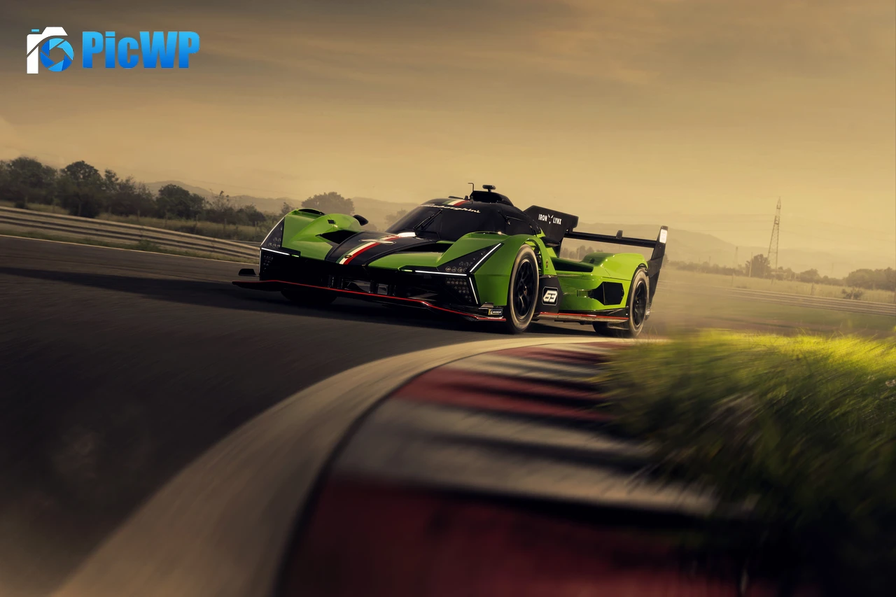 Lamborghini SC63 Race track 9K PC Wallpaper