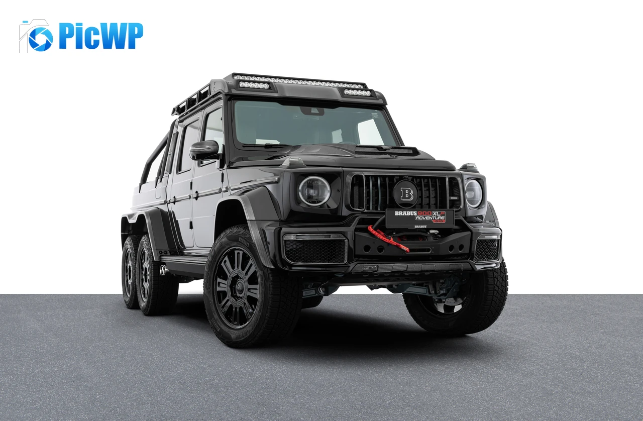 Brabus XLP 900 6x6 Superblack Off-Road SUV 8K PC Wallpaper