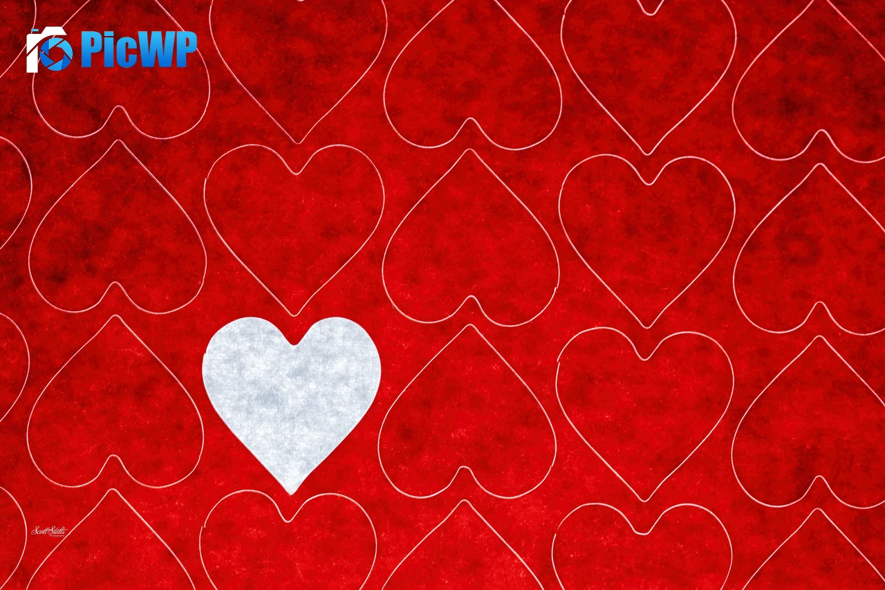 Love hearts Red 7K PC Wallpaper