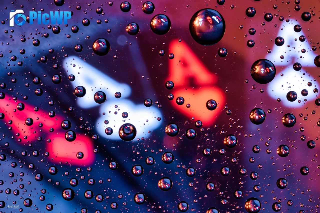 Water droplets Glass 6K PC Wallpaper