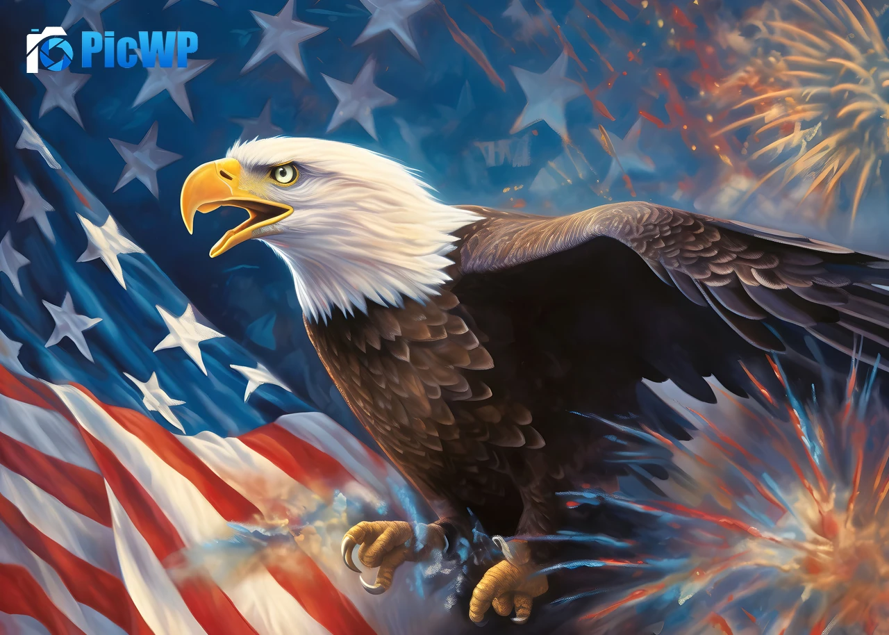 Bald eagle Independence Day 4K PC Wallpaper