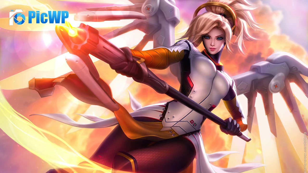 Mercy Overwatch 6K PC Wallpaper
