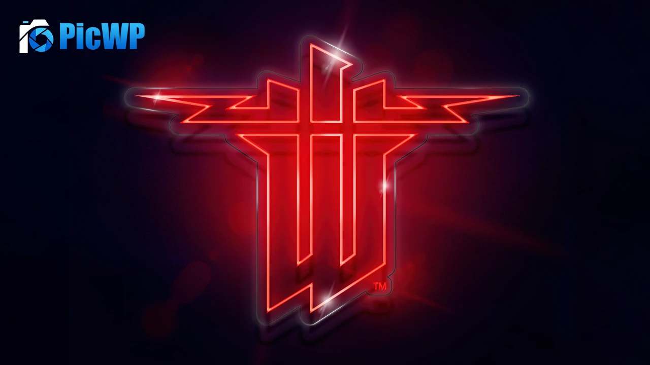 Wolfenstein Logo 6K PC Wallpaper