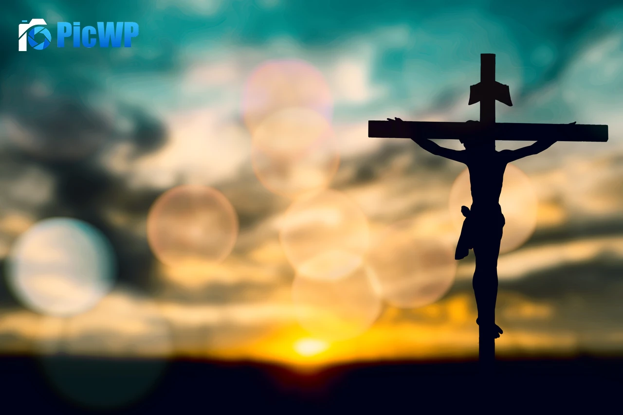 Jesus Cross Silhouette 6K PC Wallpaper
