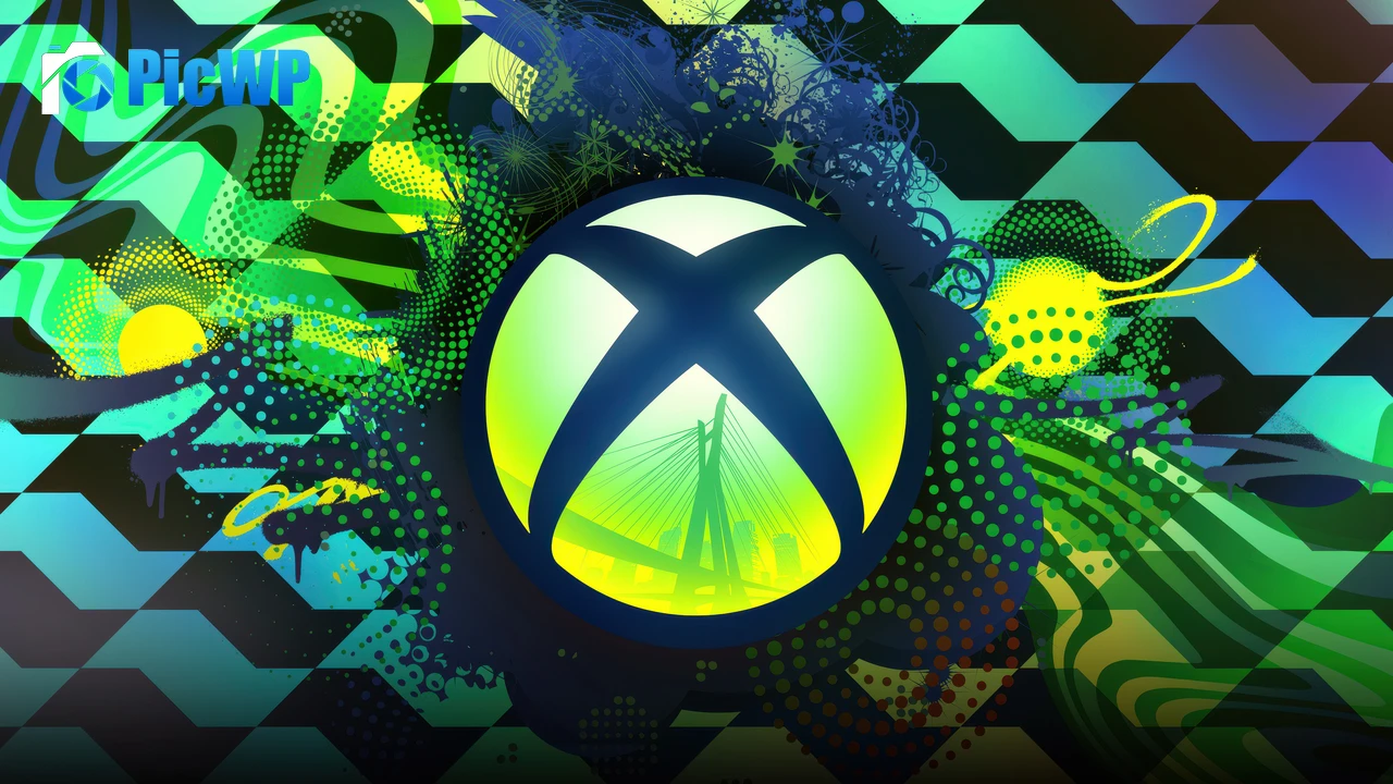 Xbox logo Green abstract 6K PC Wallpaper