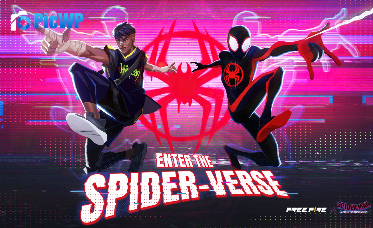 Spider-Man: Across the Spider-Verse Garena Free Fire 6K PC Wallpaper