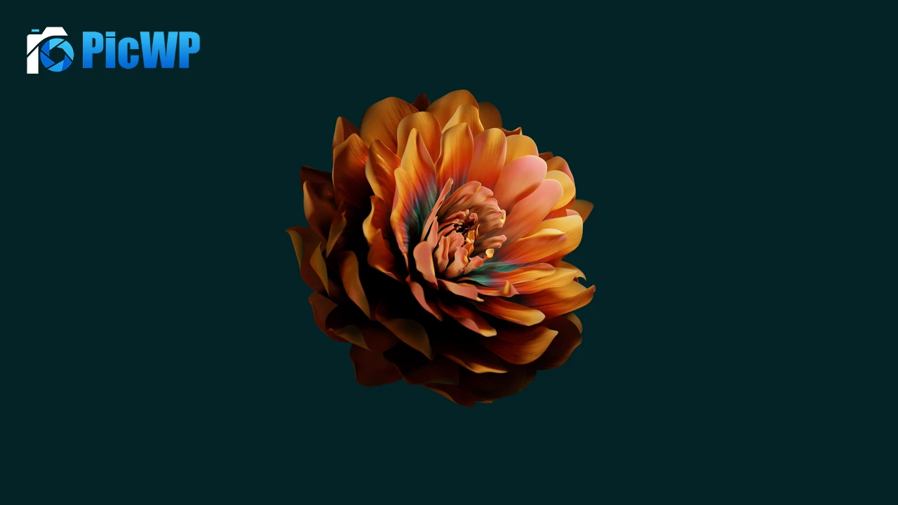 Abstract flower Dark green 6K PC Wallpaper