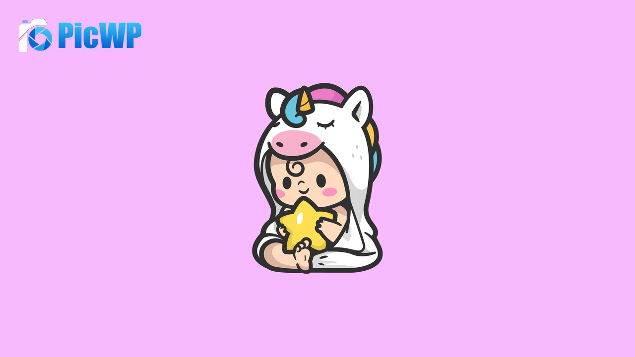 Cute baby Unicorn costume 8K PC Wallpaper