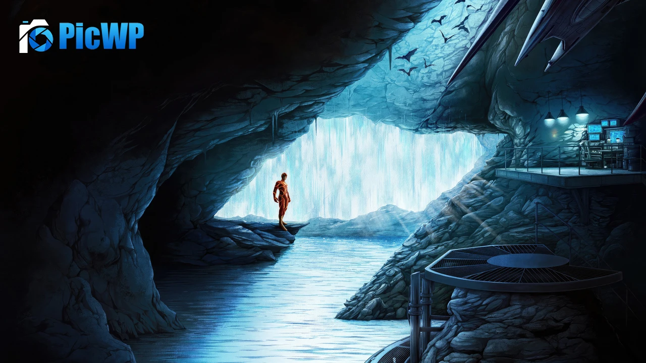 The Flash Bat cave 6K PC Wallpaper